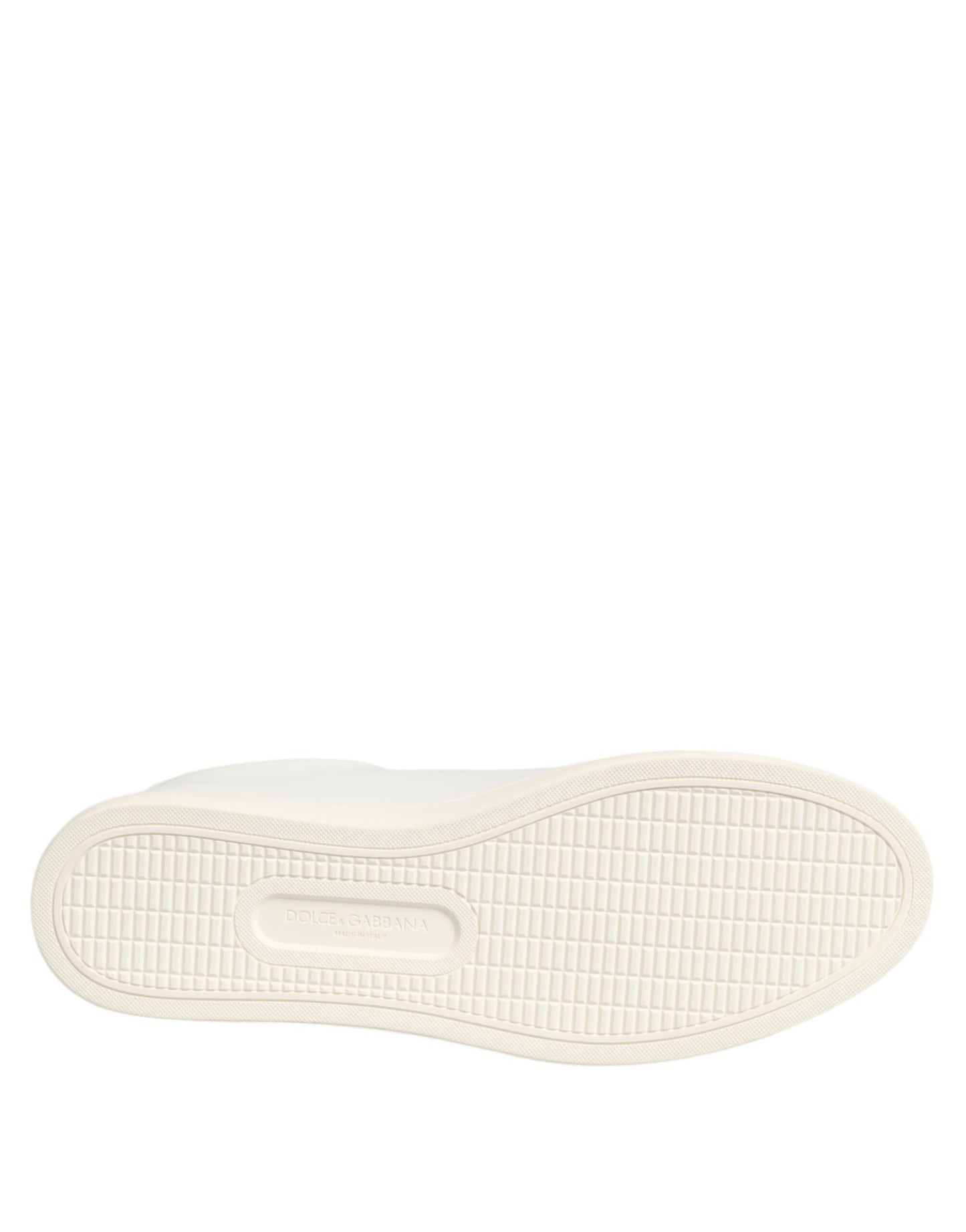 Dolce & Gabbana White Leather Rose Embroidery Low-Top Shoes Curated Luxury Accessories by Orvyn