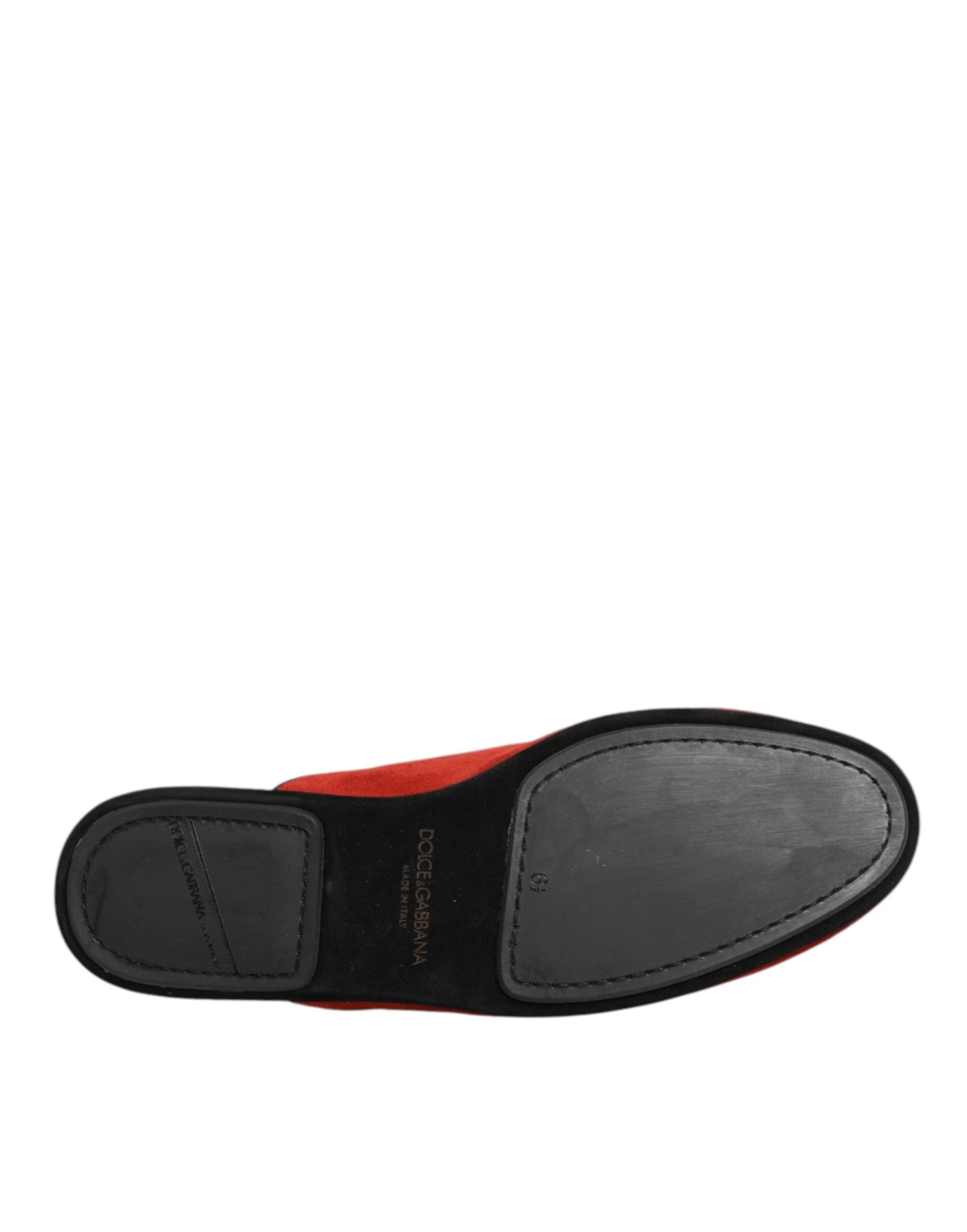 Dolce & Gabbana Red Suede DG King Men House Slippers Shoes Curated Luxury Accessories by Orvyn