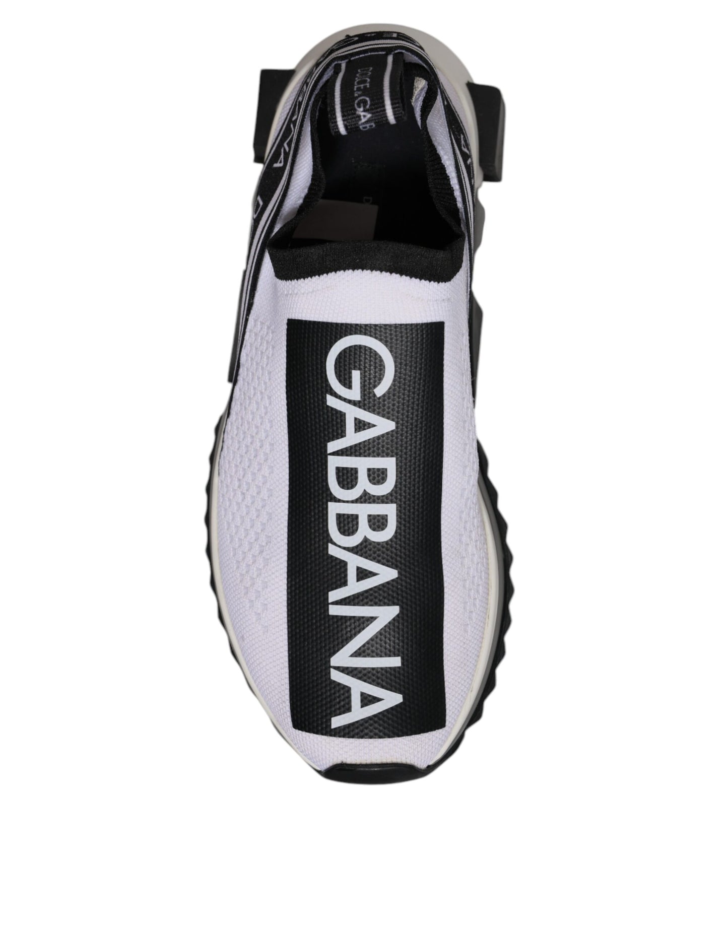 Dolce & Gabbana Black White Slip On Sorrento Sneakers Shoes Curated Luxury Accessories by Orvyn
