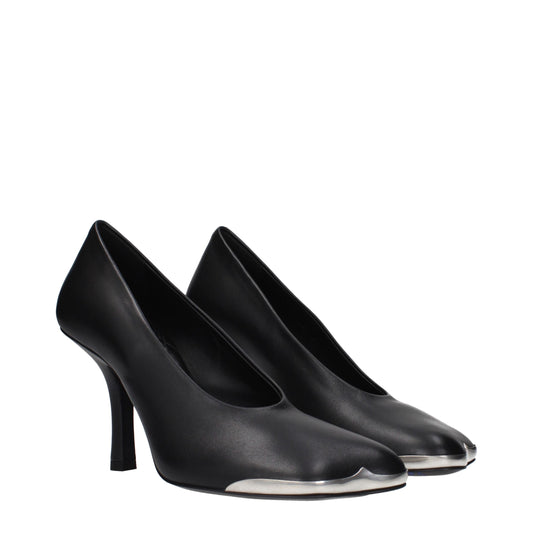 Burberry Black Leather High Heel Pumps Curated Luxury Accessories by Orvyn