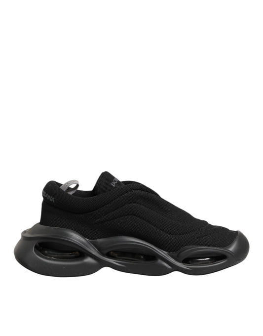 Dolce & Gabbana Black Lace Up Wave Low Top Men Sneaker Shoes Curated Luxury Accessories by Orvyn