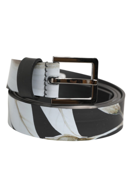 Dolce & Gabbana Multicolor PVC Floral Silver Buckle Men Belt Curated Luxury Accessories by Orvyn