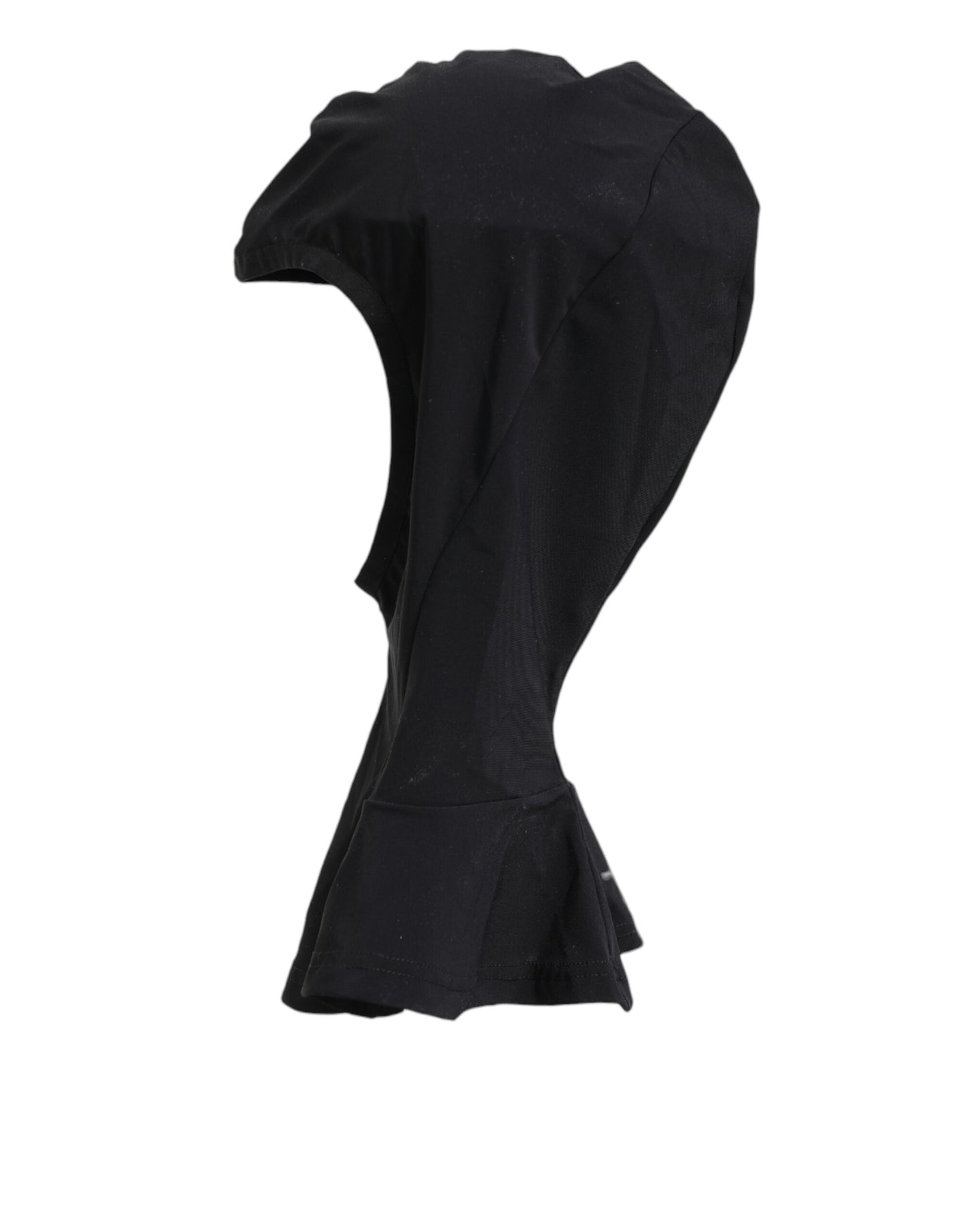 Dolce & Gabbana Black Nylon Elastane Balaclava Hood Face Cover Hat Curated Luxury Accessories by Orvyn