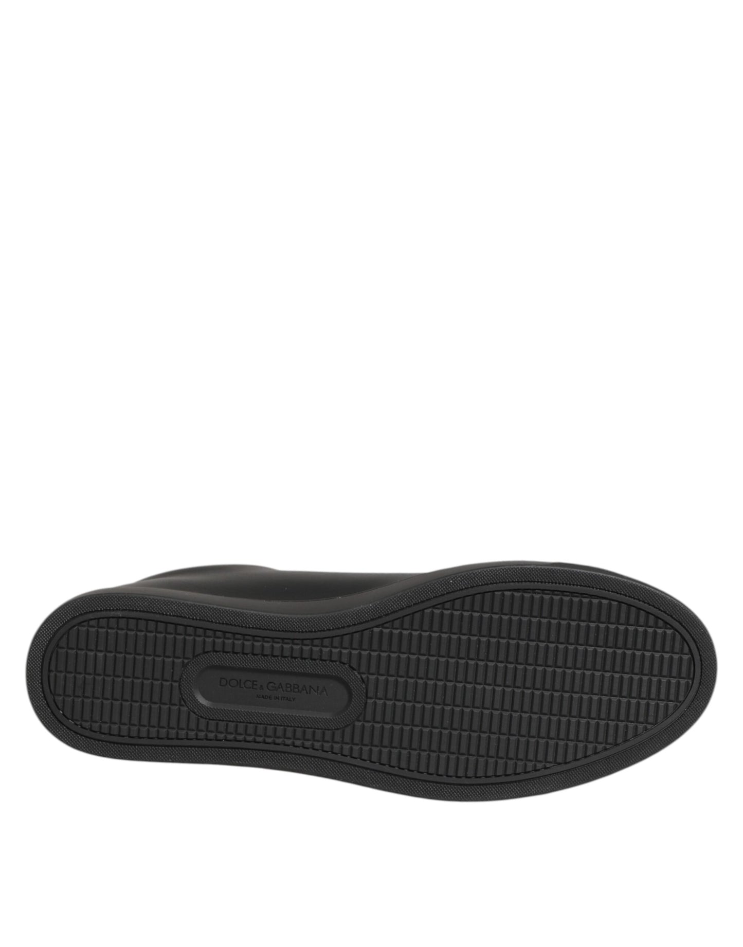 Dolce & Gabbana Black Leather Crystal Heart Sneakers Shoes Curated Luxury Accessories by Orvyn