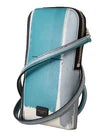 Dolce & Gabbana Blue Leather Cross Body Neck Strap Card Slot Phone Pocket Curated Luxury Accessories by Orvyn