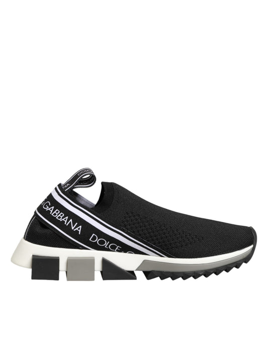 Dolce & Gabbana Black Slip On Sorrento Low Top Sneakers Shoes Curated Luxury Accessories by Orvyn