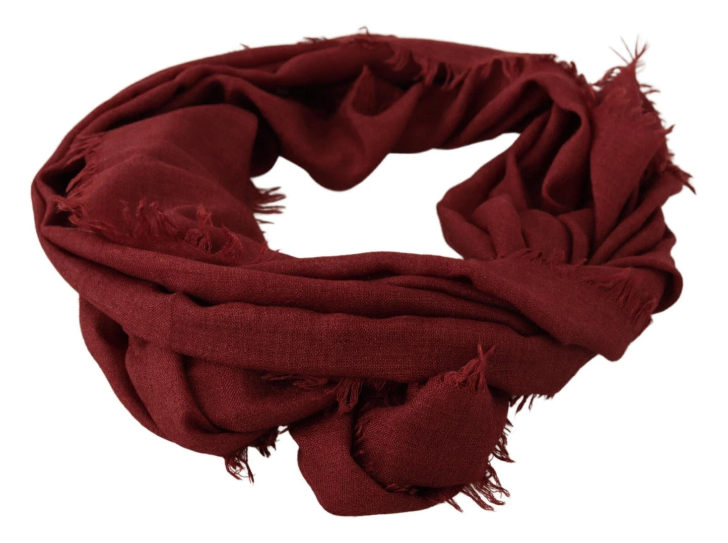 Dolce & Gabbana Red DG Crown Cashmere Silk Shawl Fringe Wrap Scarf Curated Luxury Accessories by Orvyn