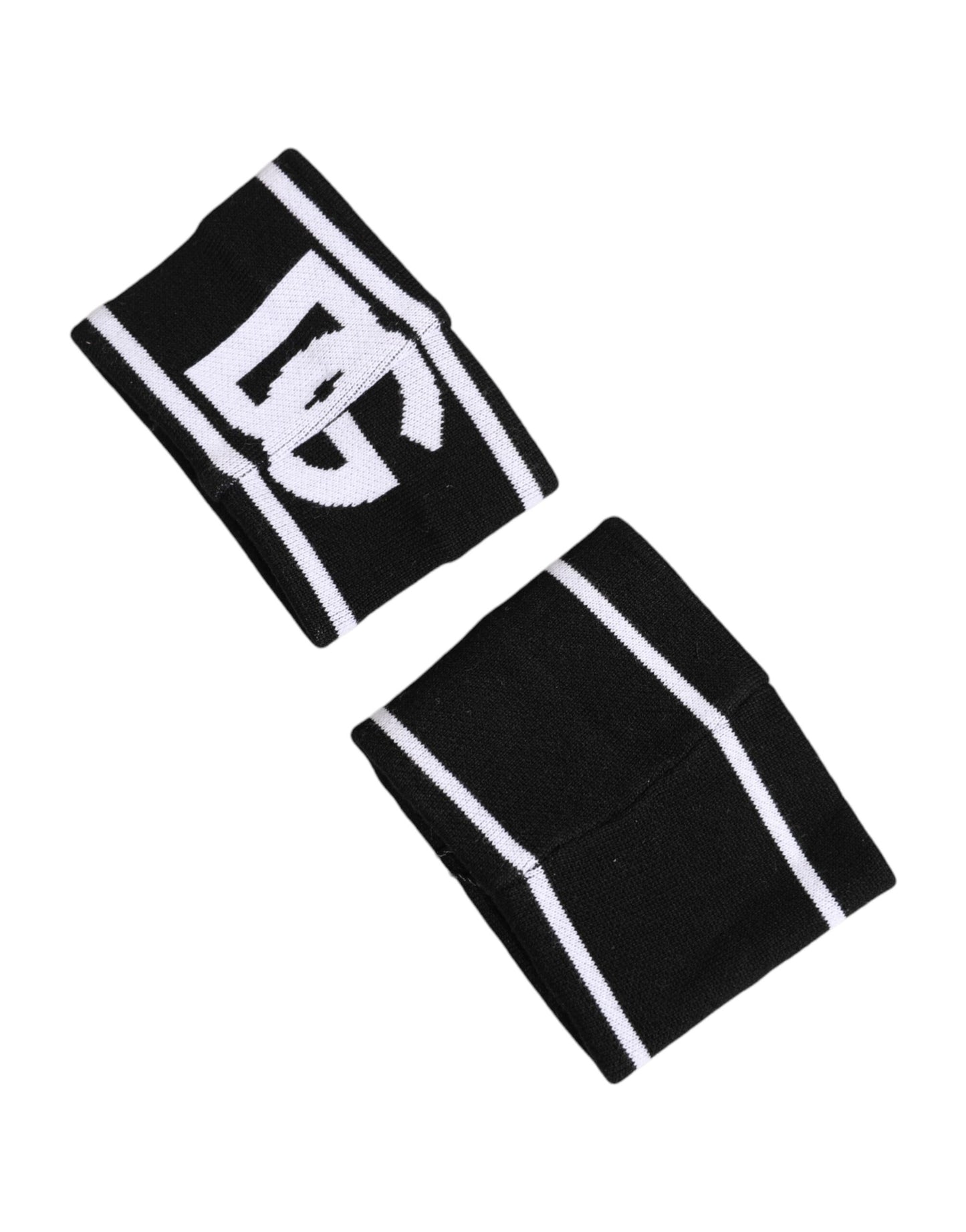 Dolce & Gabbana Black White DG Logo Cotton 1 Pair One Wristband Curated Luxury Accessories by Orvyn