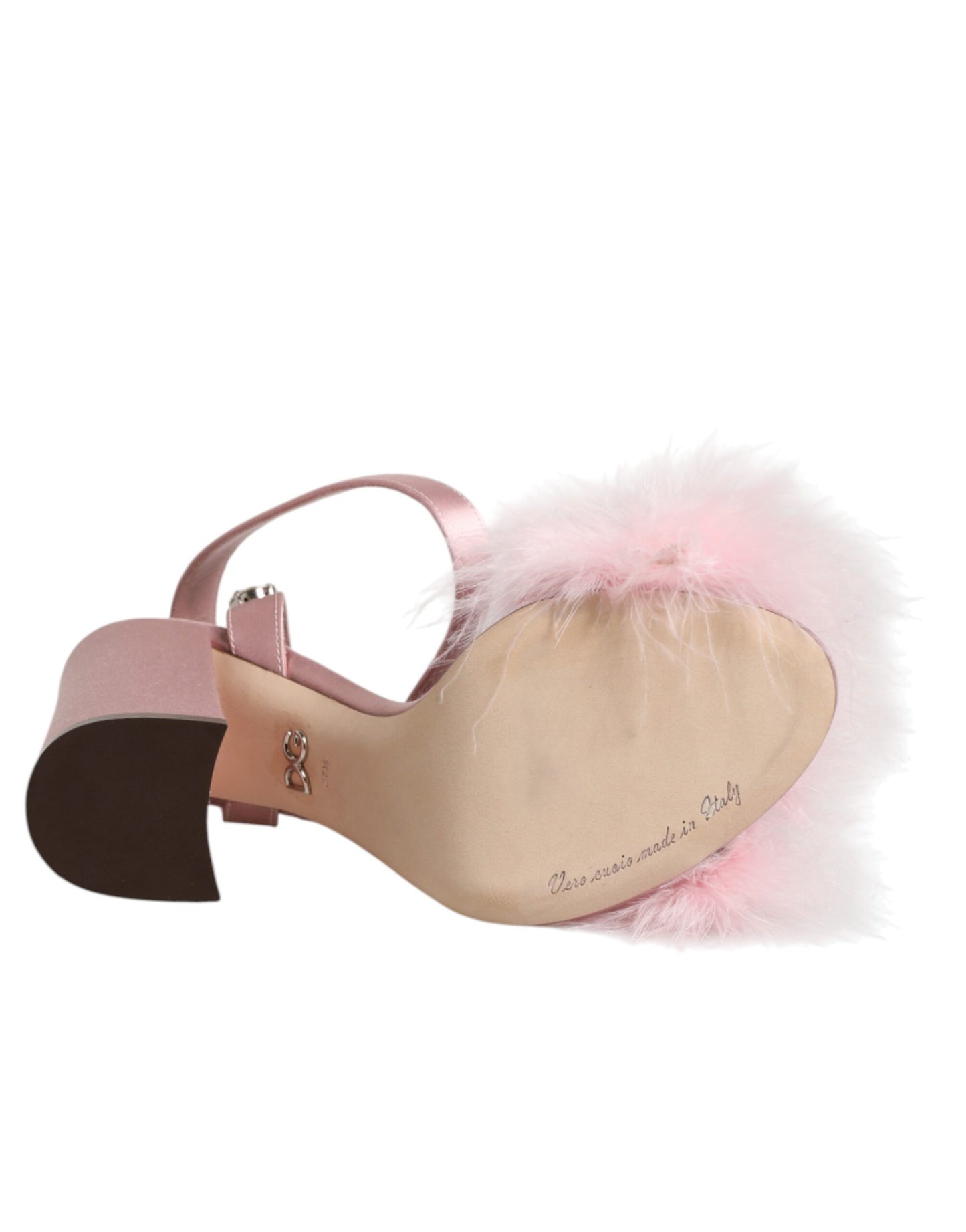 Dolce & Gabbana Pink Sequined Ankle Strap Sandals Shoes Curated Luxury Accessories by Orvyn