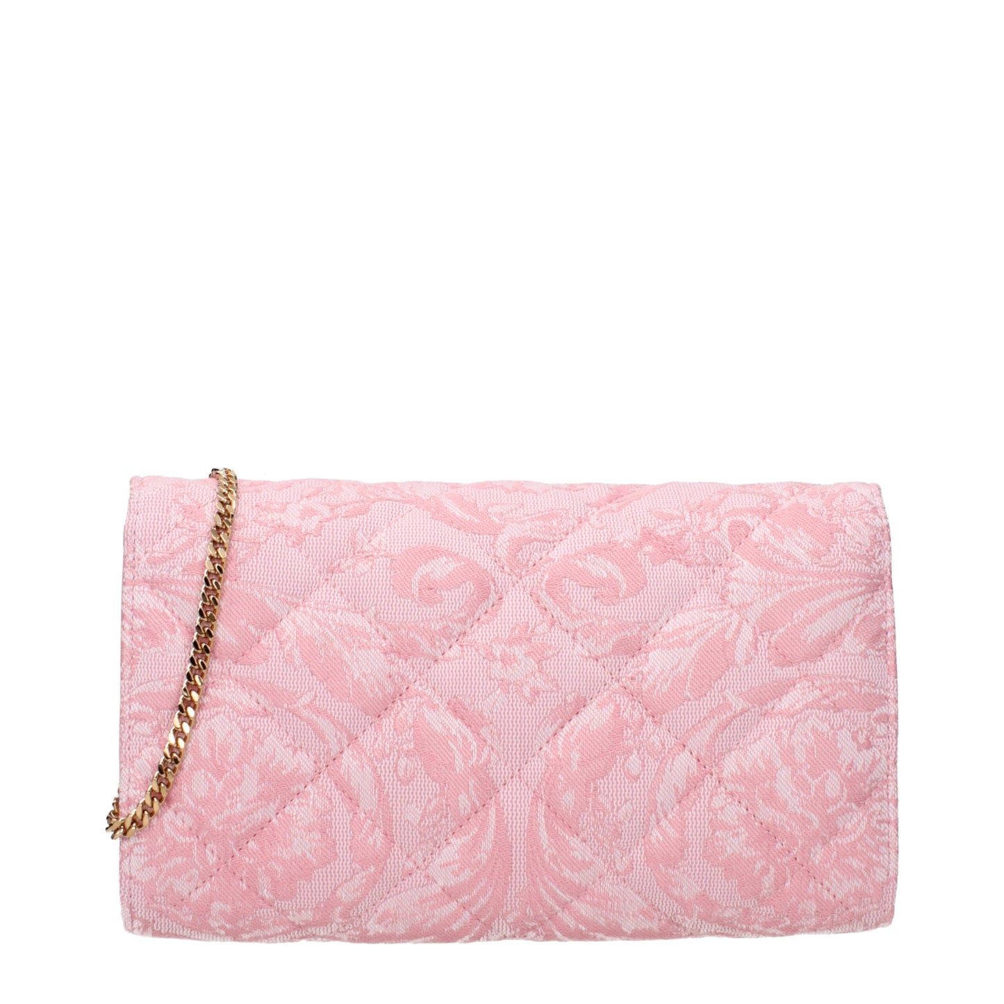 Versace Pink Fabric Clutch Bag Curated Luxury Accessories by Orvyn