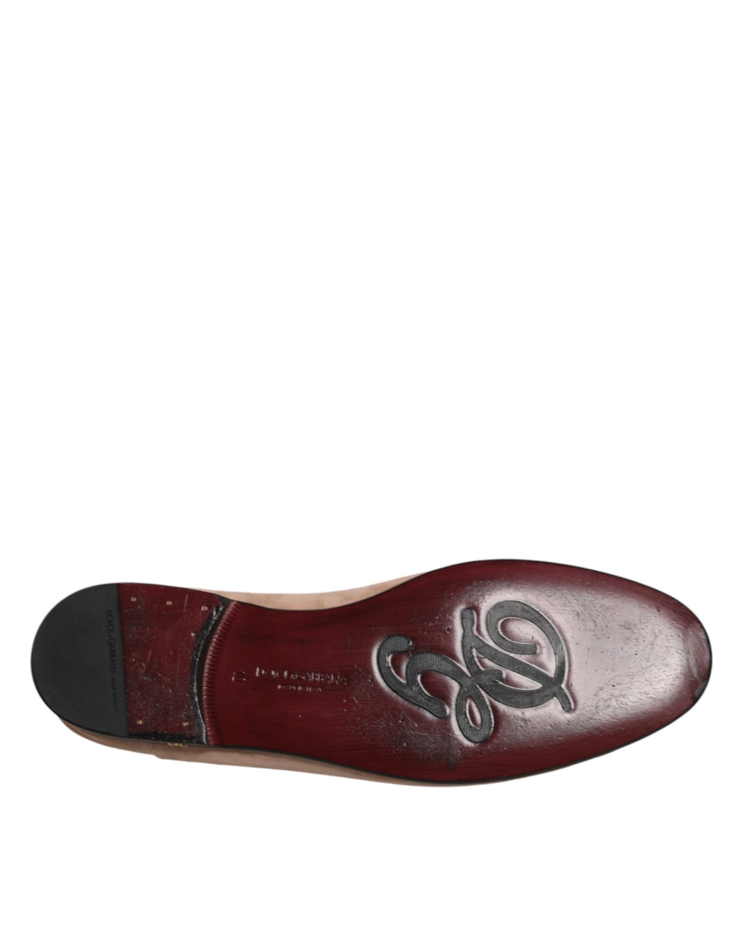 Dolce & Gabbana Beige Leather Suede Slip On Loafers Dress Shoes Curated Luxury Accessories by Orvyn