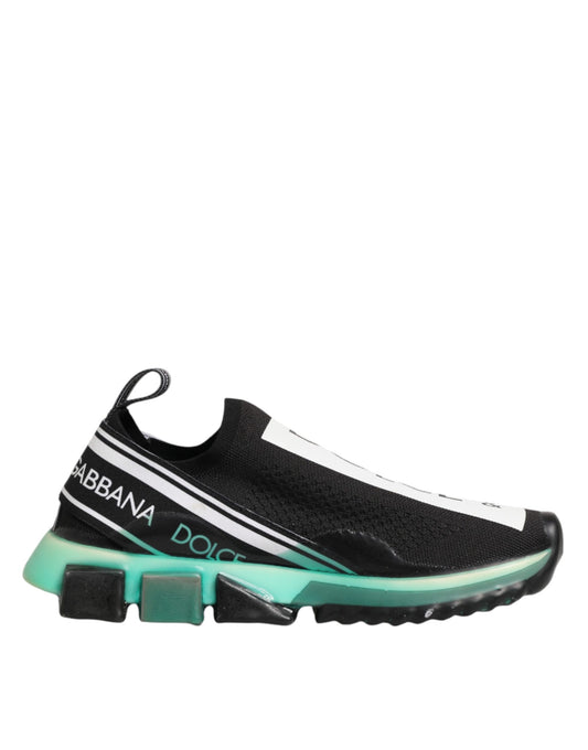 Dolce & Gabbana Black Slip On Sorrento Men Sneakers Shoes Curated Luxury Accessories by Orvyn