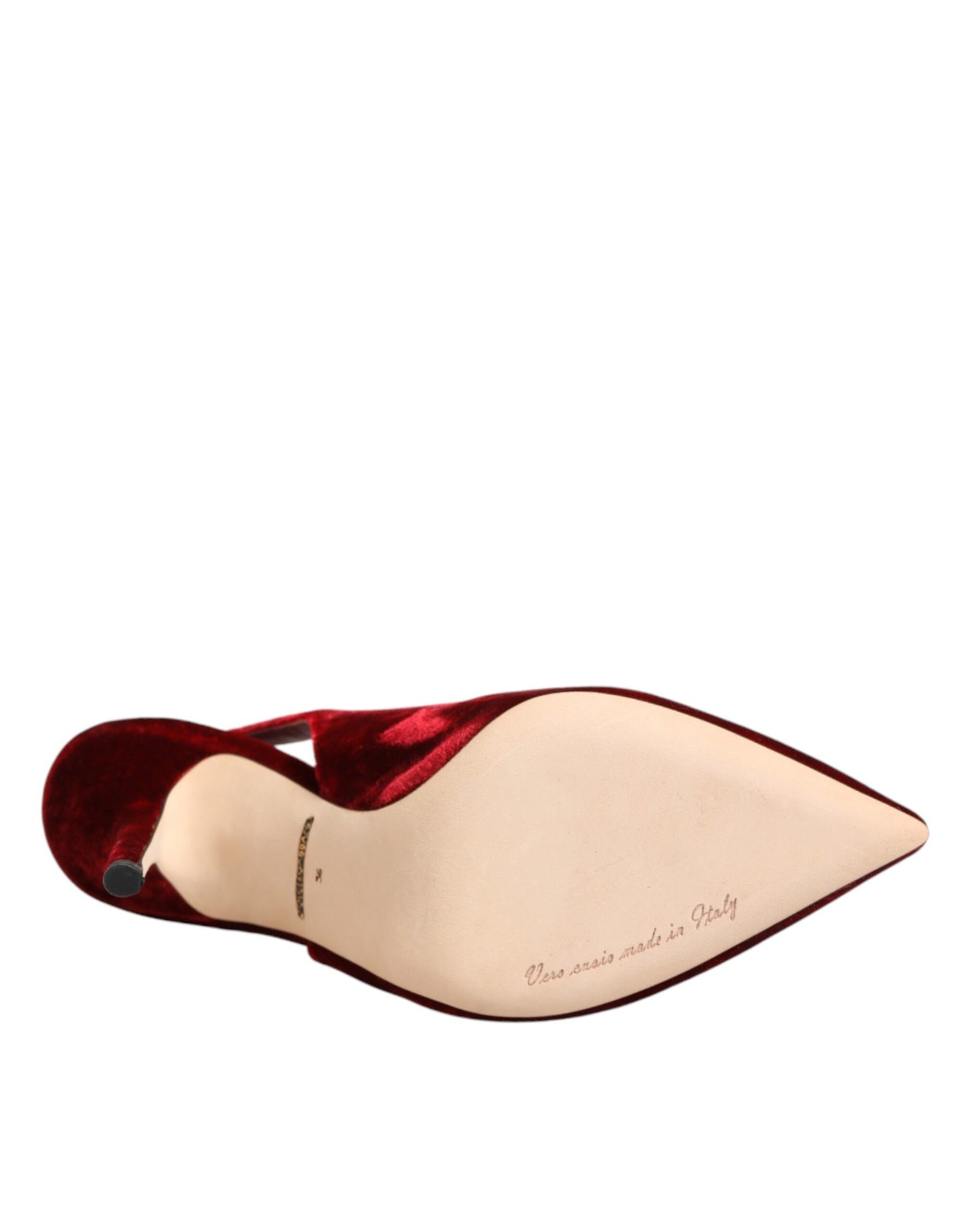 Dolce & Gabbana Red Suede High Heels Slingbacks Sandals Shoes Curated Luxury Accessories by Orvyn