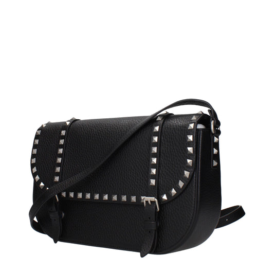 Valentino Garavani Black Leather Crossbody Bag Bags schwarz