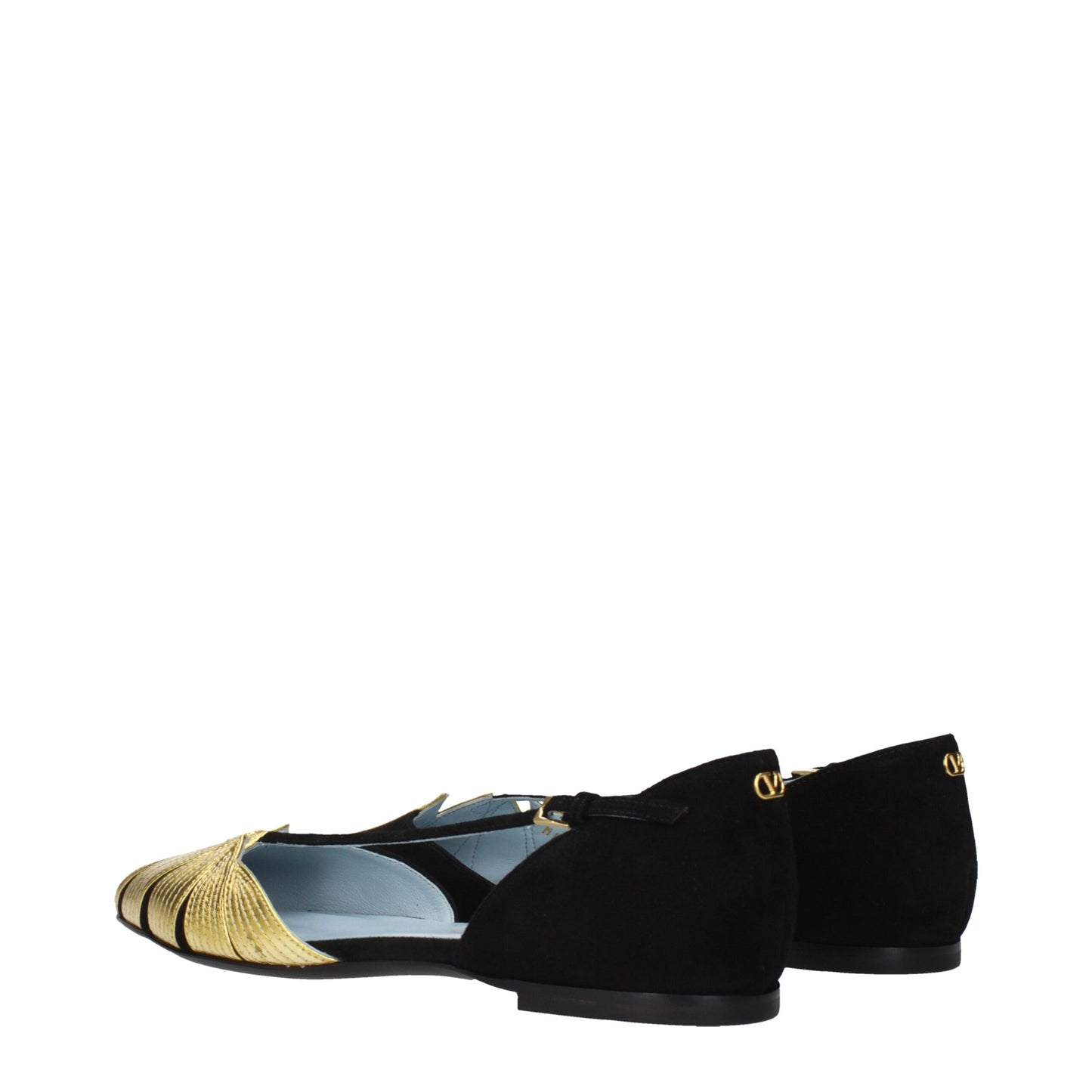 Valentino Garavani Black Leather Flat Sandals Curated Luxury Accessories by Orvyn