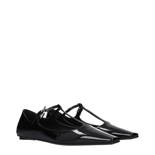 The Attico Black Leather Ballet Flats Curated Luxury Accessories by Orvyn