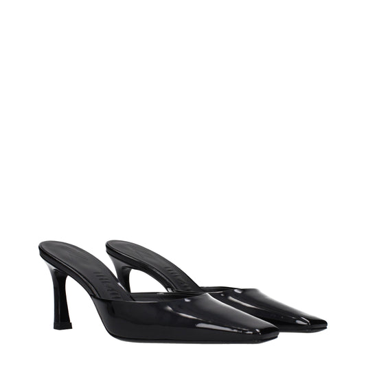 The Attico Black Leather Flat Sandals Curated Luxury Accessories by Orvyn
