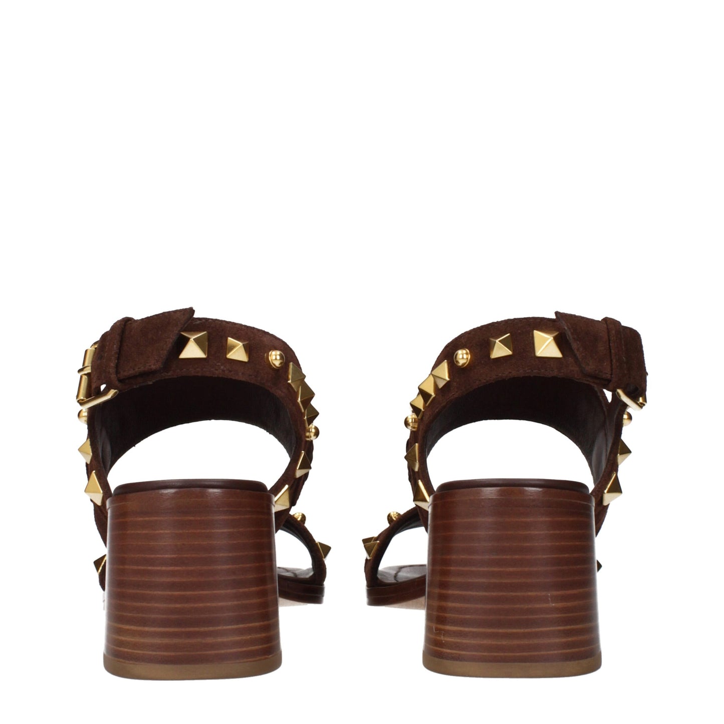 Valentino Garavani Brown Leather Strap-On Sandals Curated Luxury Accessories by Orvyn