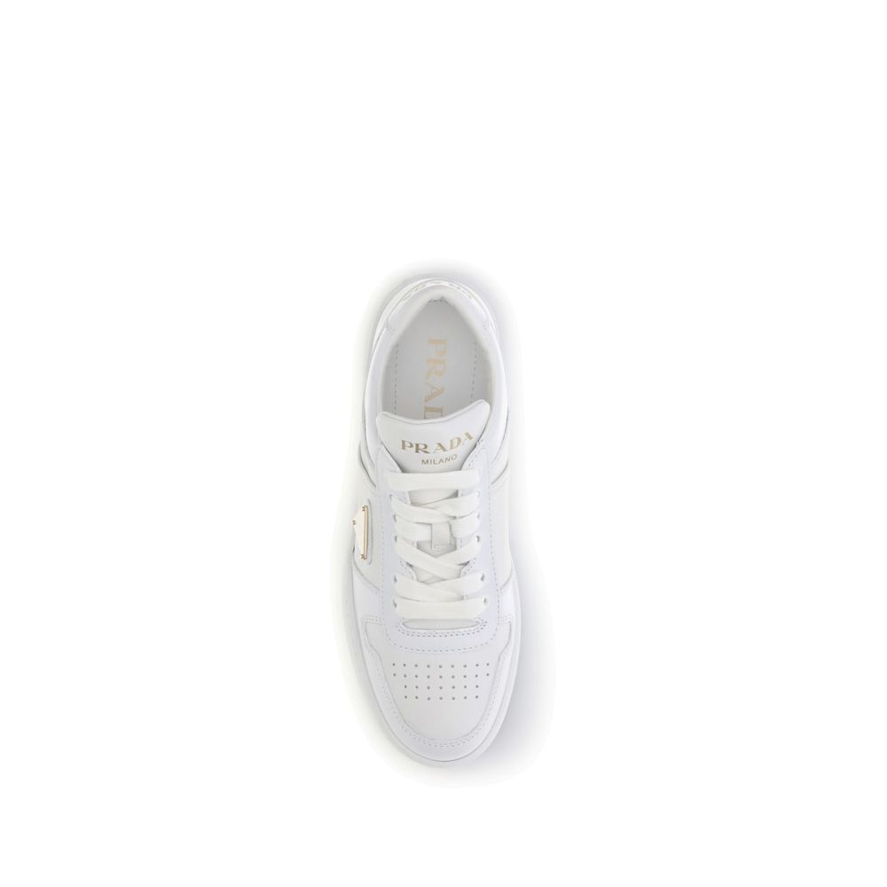 Prada White Calf Leather Bos Taurus Platform Sneakers Curated Luxury Accessories by Orvyn