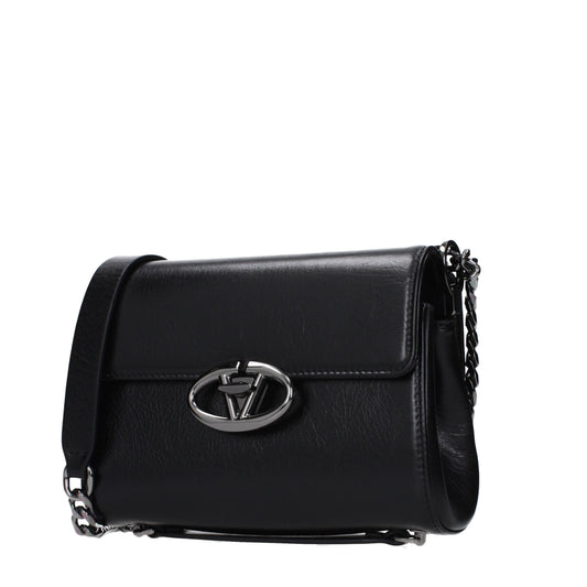 Valentino Garavani VLogo Black Leather Crossbody Bag