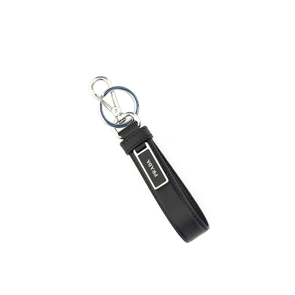 Prada Black Stainless Steel Keychain Curated Luxury Accessories by Orvyn