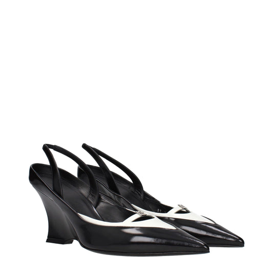 Givenchy Black Leather Wedge Sandals Curated Luxury Accessories by Orvyn