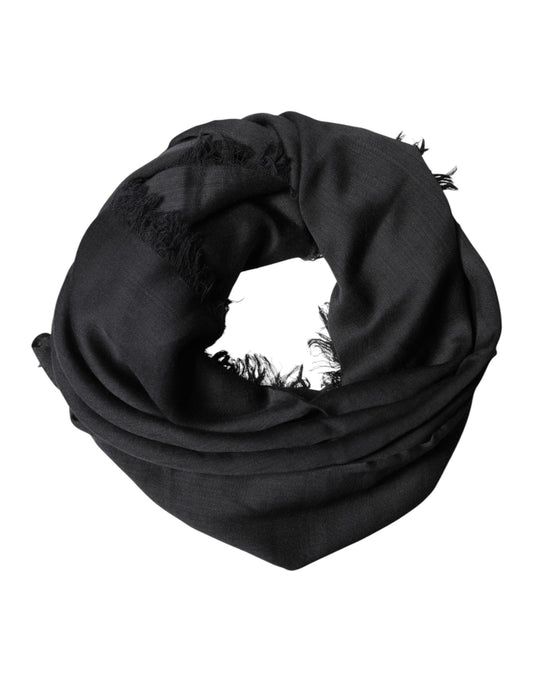 Dolce & Gabbana Black Lace Stole Neck Wrap Shawl Scarf Curated Luxury Accessories by Orvyn