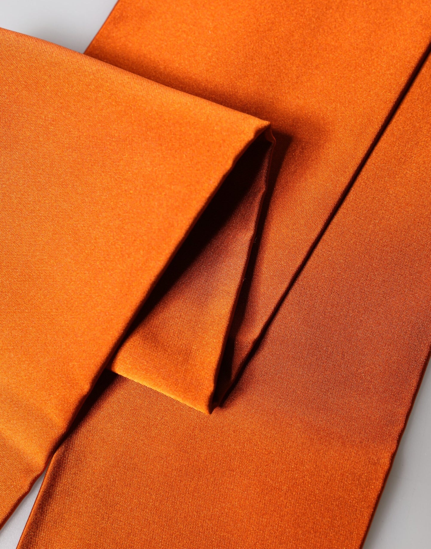 Dolce & Gabbana Orange Silk Fringes Neck Wrap Foulard Scarf Curated Luxury Accessories by Orvyn