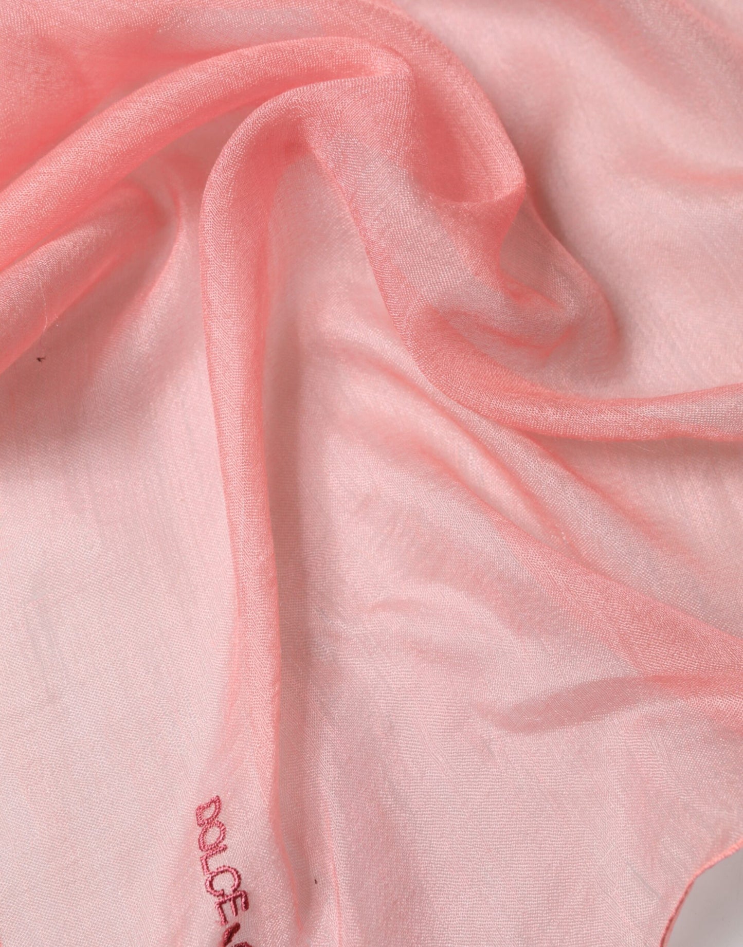 Dolce & Gabbana Light Pink Cashmere Neck Wrap Shawl Scarf Curated Luxury Accessories by Orvyn