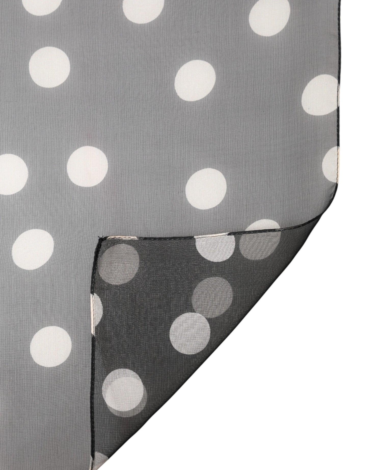 Dolce & Gabbana Black Polka Dot Silk Neck Wrap Shawl 205cm x 137cm Scarf Curated Luxury Accessories by Orvyn
