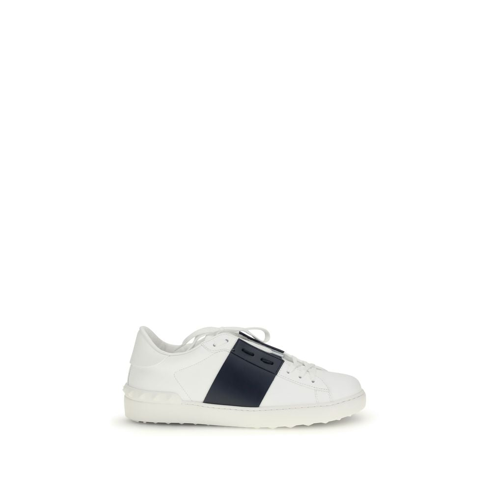 Valentino Garavani Blue Calf Leather Bos Taurus Low Top Sneakers Curated Luxury Accessories by Orvyn
