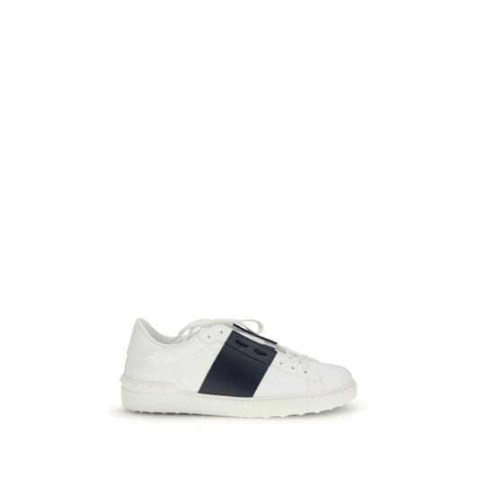 Valentino Garavani Blue Calf Leather Bos Taurus Low Top Sneakers Curated Luxury Accessories by Orvyn