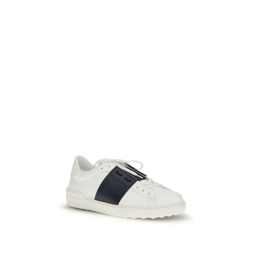 Valentino Garavani Blue Calf Leather Bos Taurus Low Top Sneakers Curated Luxury Accessories by Orvyn