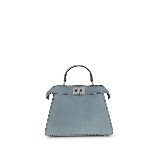Fendi Blue Calf Leather Bos Taurus Handbag Curated Luxury Accessories by Orvyn