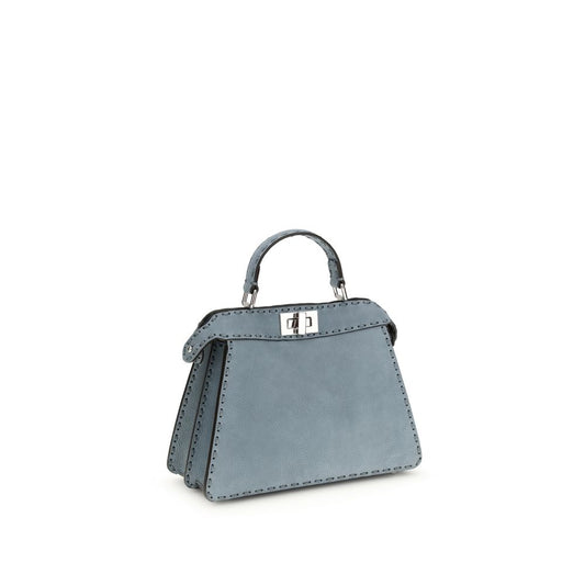 Fendi Blue Calf Leather Bos Taurus Handbag Curated Luxury Accessories by Orvyn