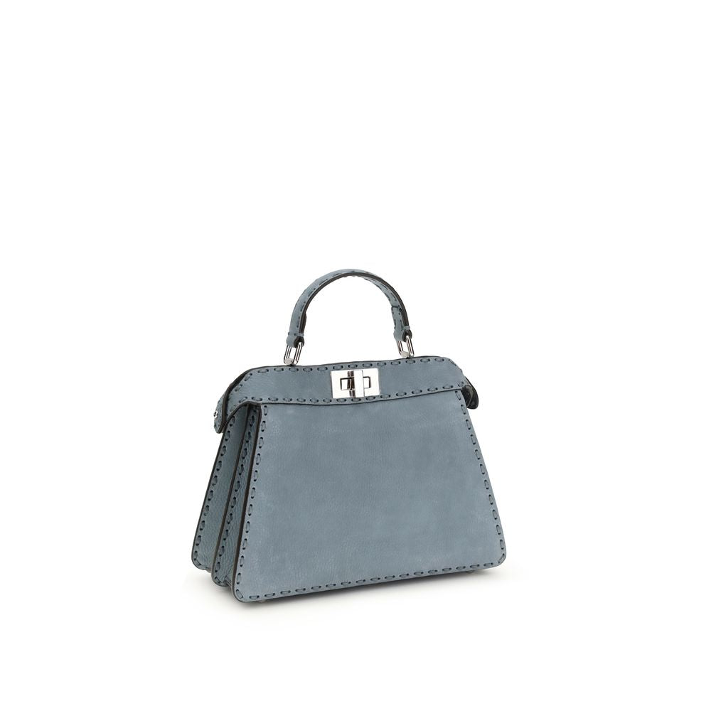 Fendi Blue Calf Leather Bos Taurus Handbag Curated Luxury Accessories by Orvyn
