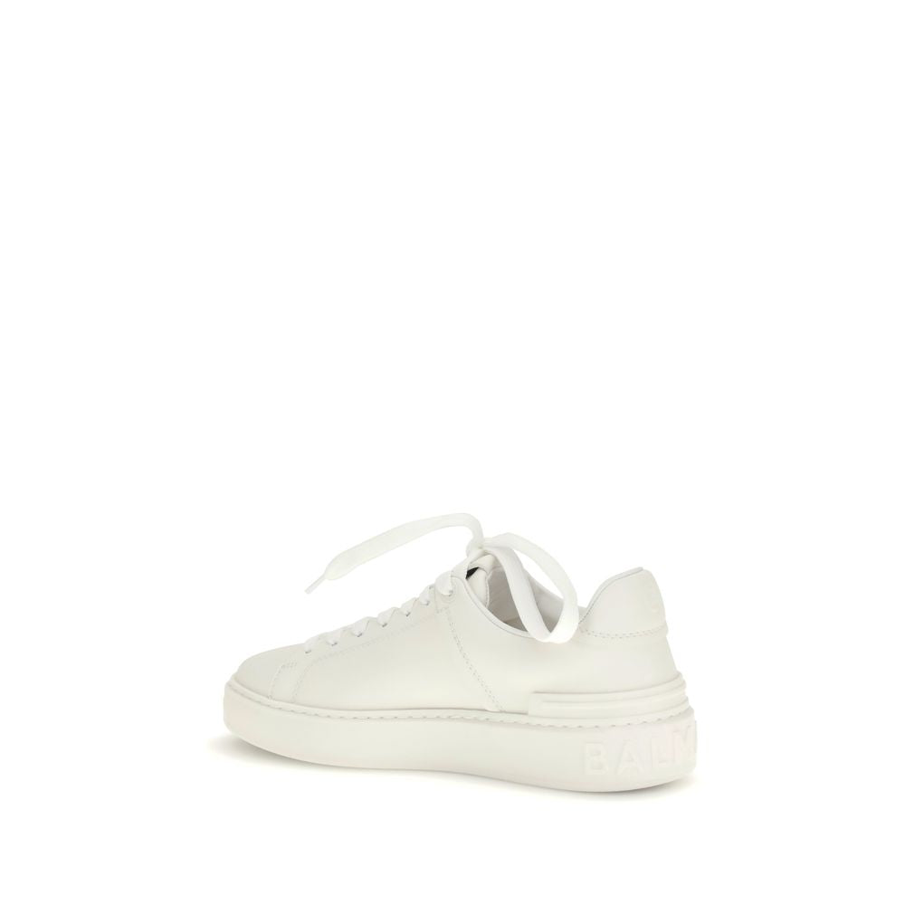Balmain White 'Court' Sneakers weiss