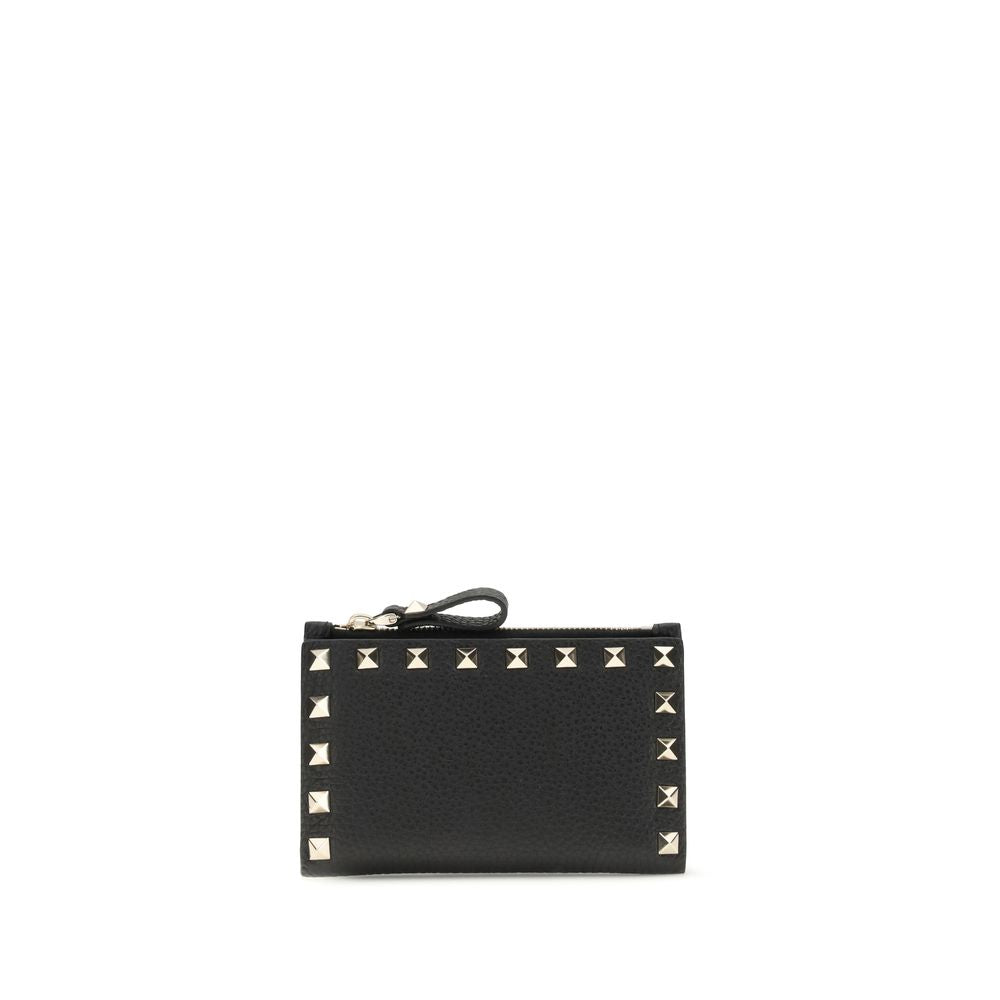 Valentino Garavani Black Calf Leather Bos Taurus Wallet Curated Luxury Accessories by Orvyn