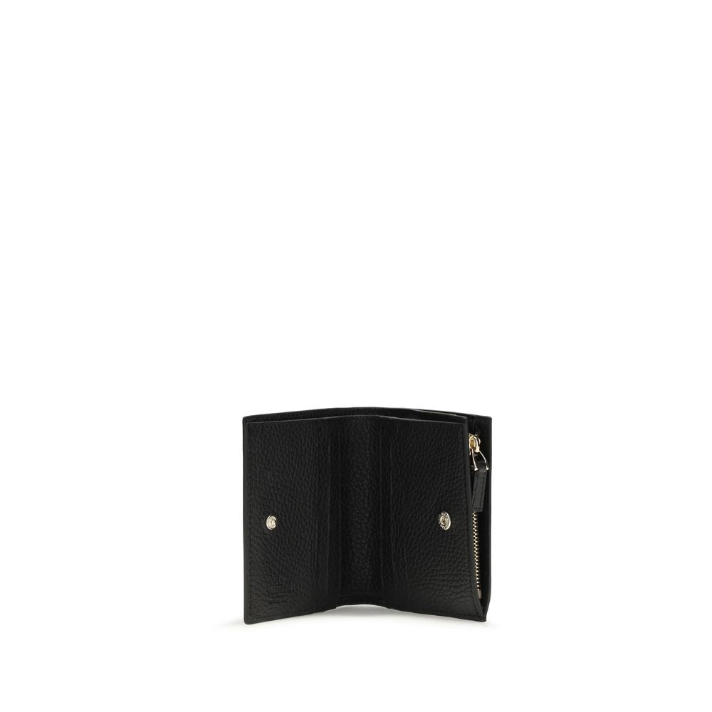 Valentino Garavani Black Calf Leather Bos Taurus Wallet Curated Luxury Accessories by Orvyn