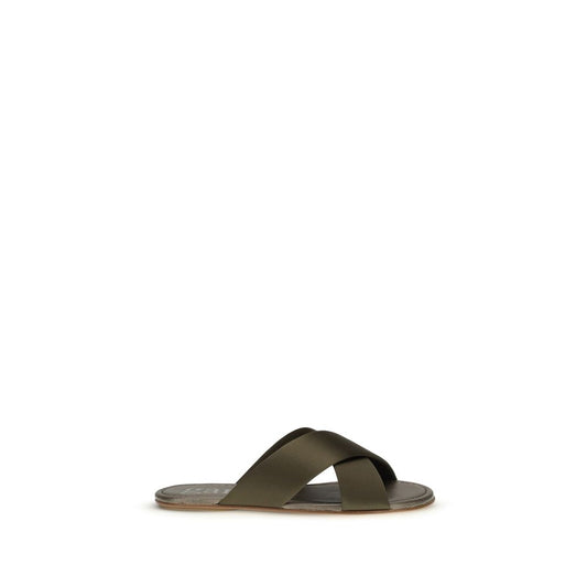 Pedro García Brown Silk Sandals Curated Luxury Accessories by Orvyn