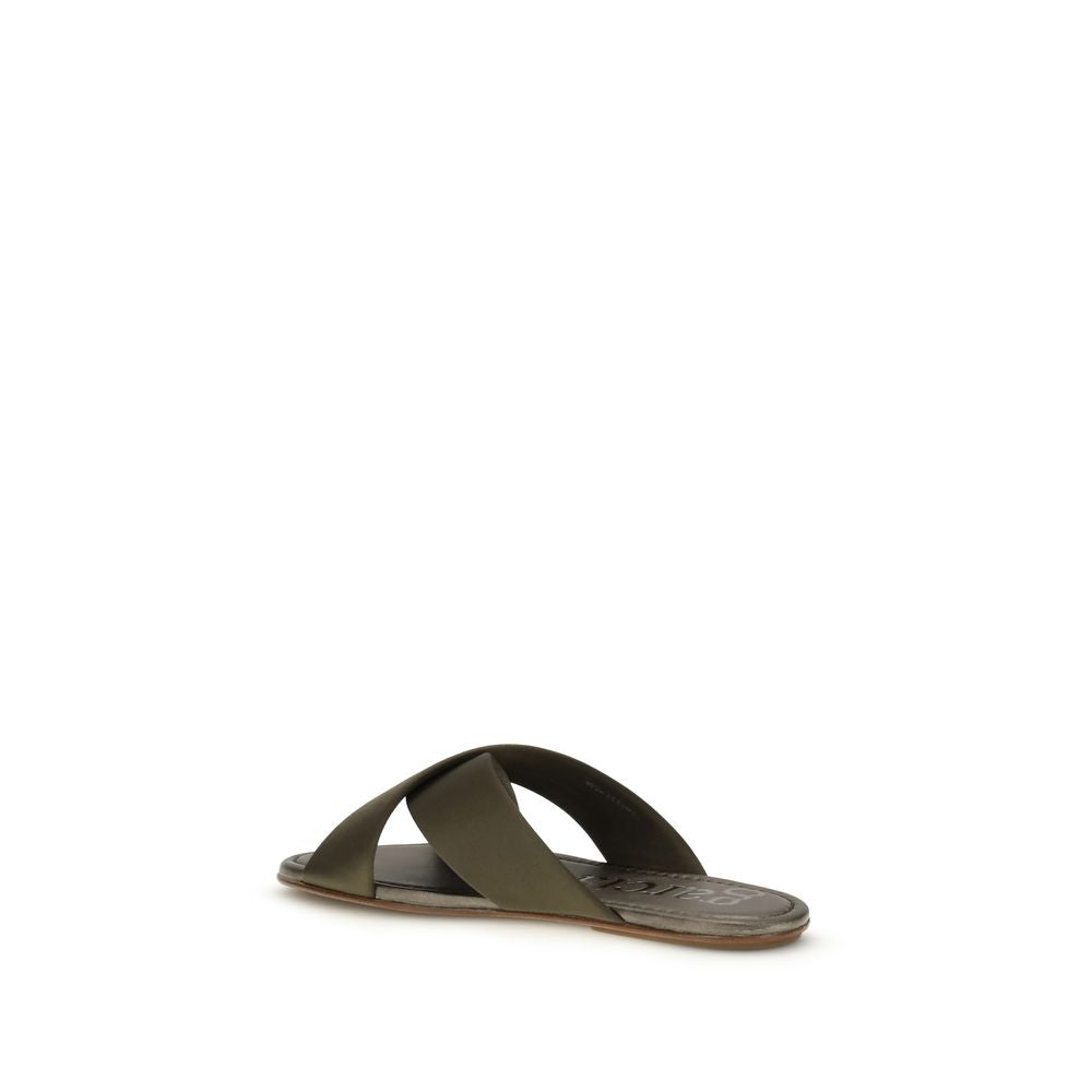 Pedro García Brown Silk Sandals Curated Luxury Accessories by Orvyn
