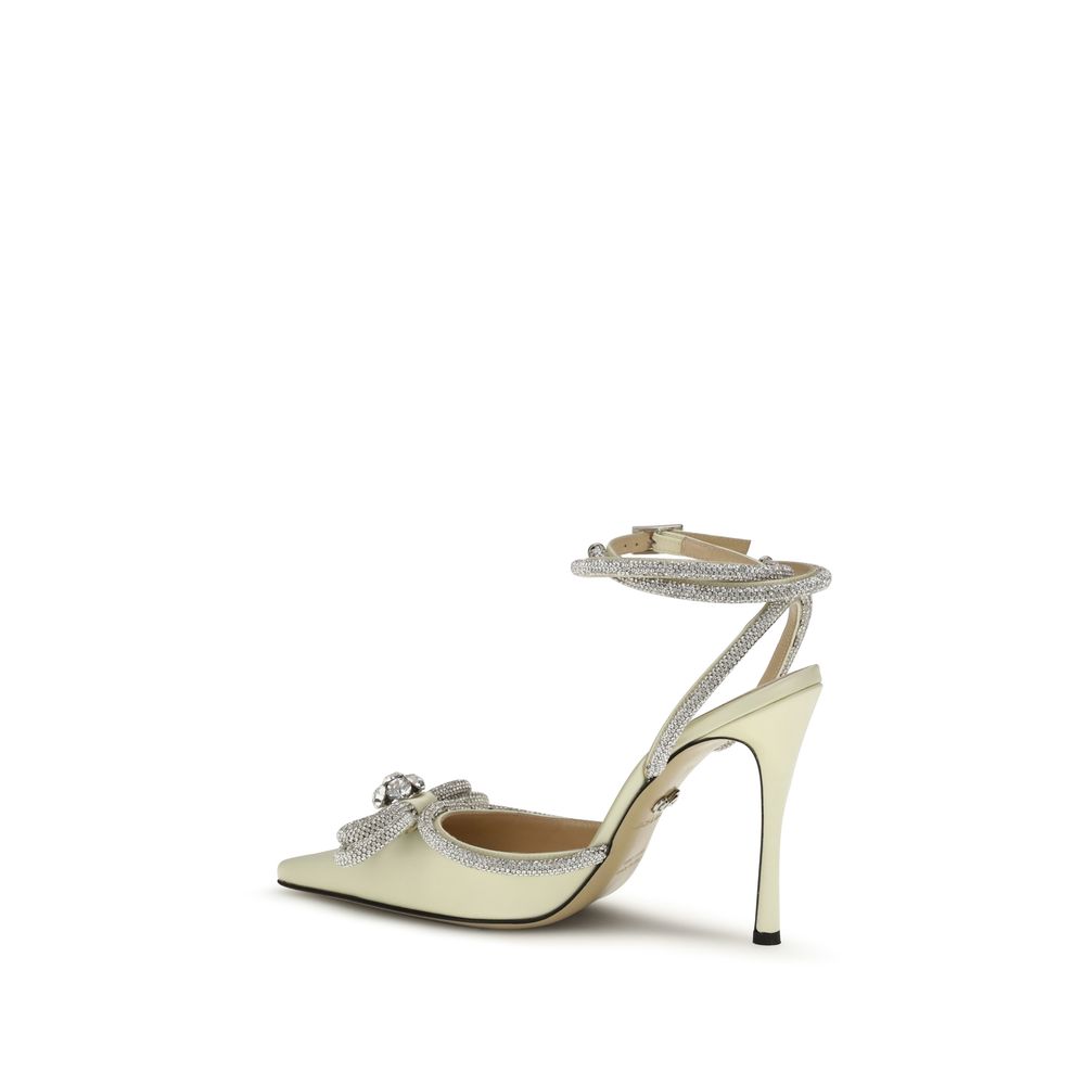 MACH & MACH Bicolor Silk High Heel Pumps Curated Luxury Accessories by Orvyn