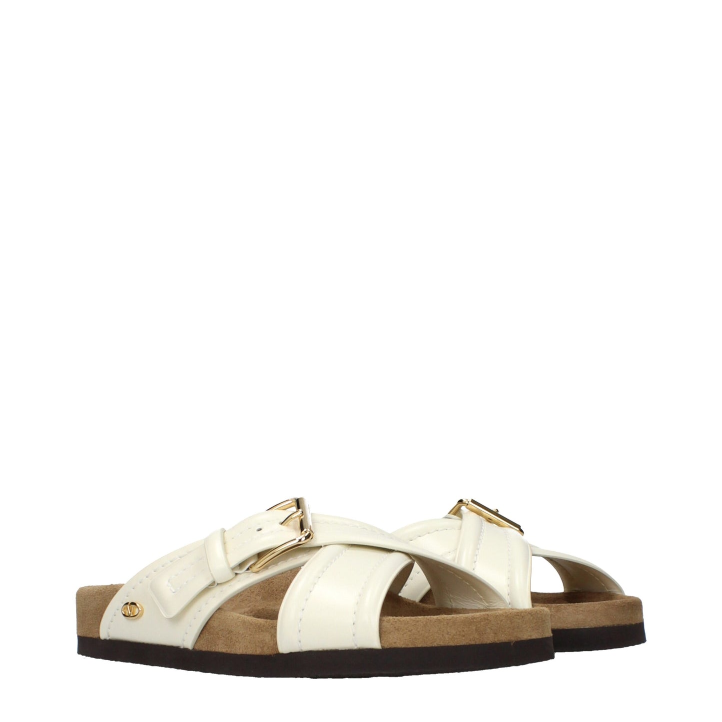 Valentino Garavani Beige Leather Slippers Curated Luxury Accessories by Orvyn