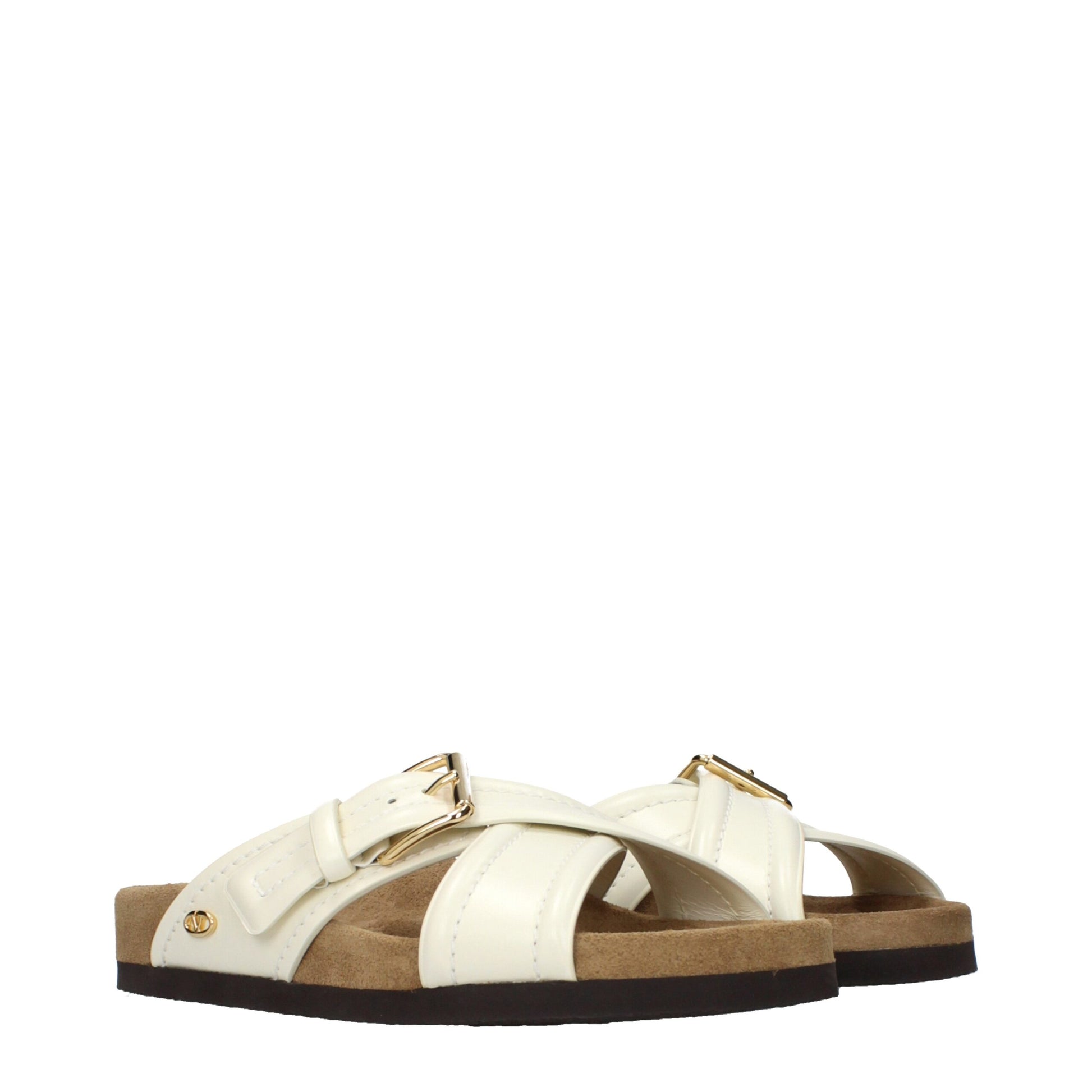 Valentino Garavani Beige Leather Slippers Curated Luxury Accessories by Orvyn