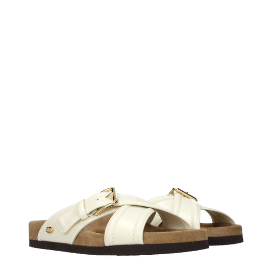 Valentino Garavani Beige Leather Slippers Curated Luxury Accessories by Orvyn