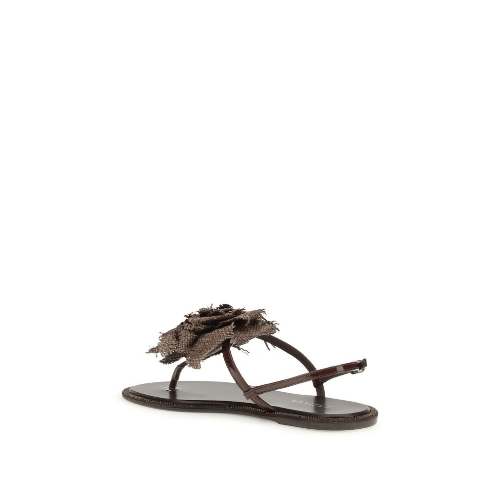 LE SILLA Brown Rose Sandals braun