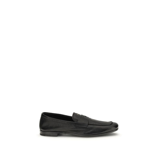 Prada Black Goatskin Slip-On Loafers Curated Luxury Accessories by Orvyn