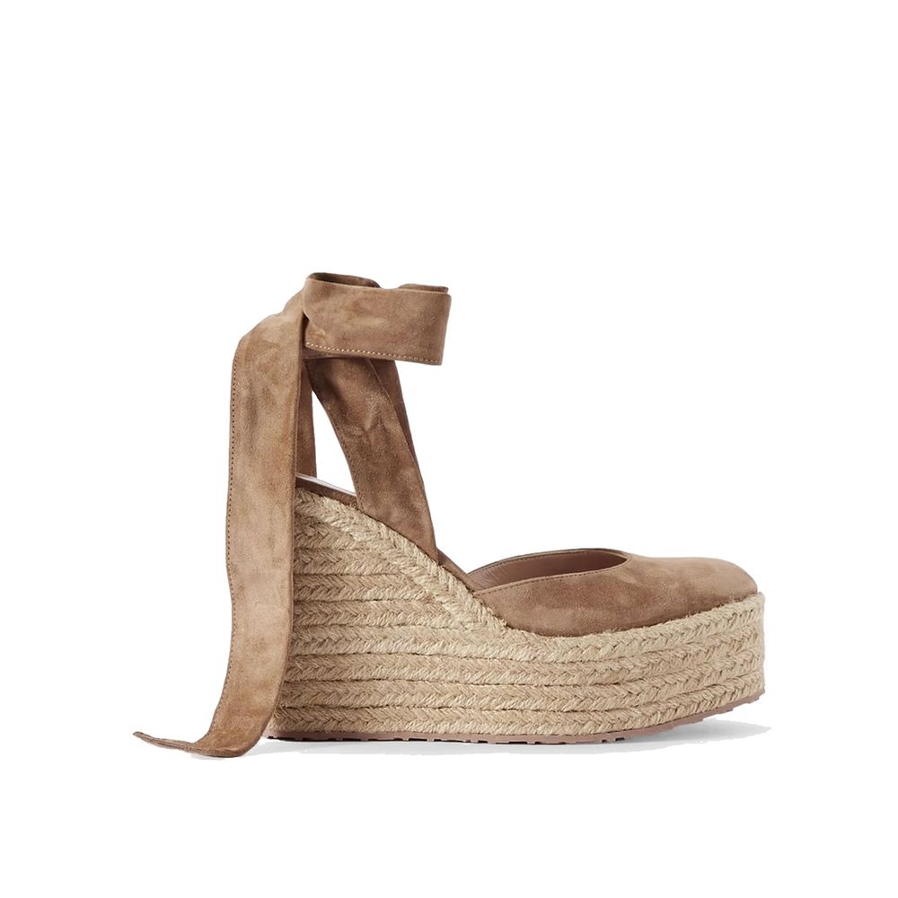 Gianvito Rossi Beige Calfskin Espadrilles Curated Luxury Accessories by Orvyn