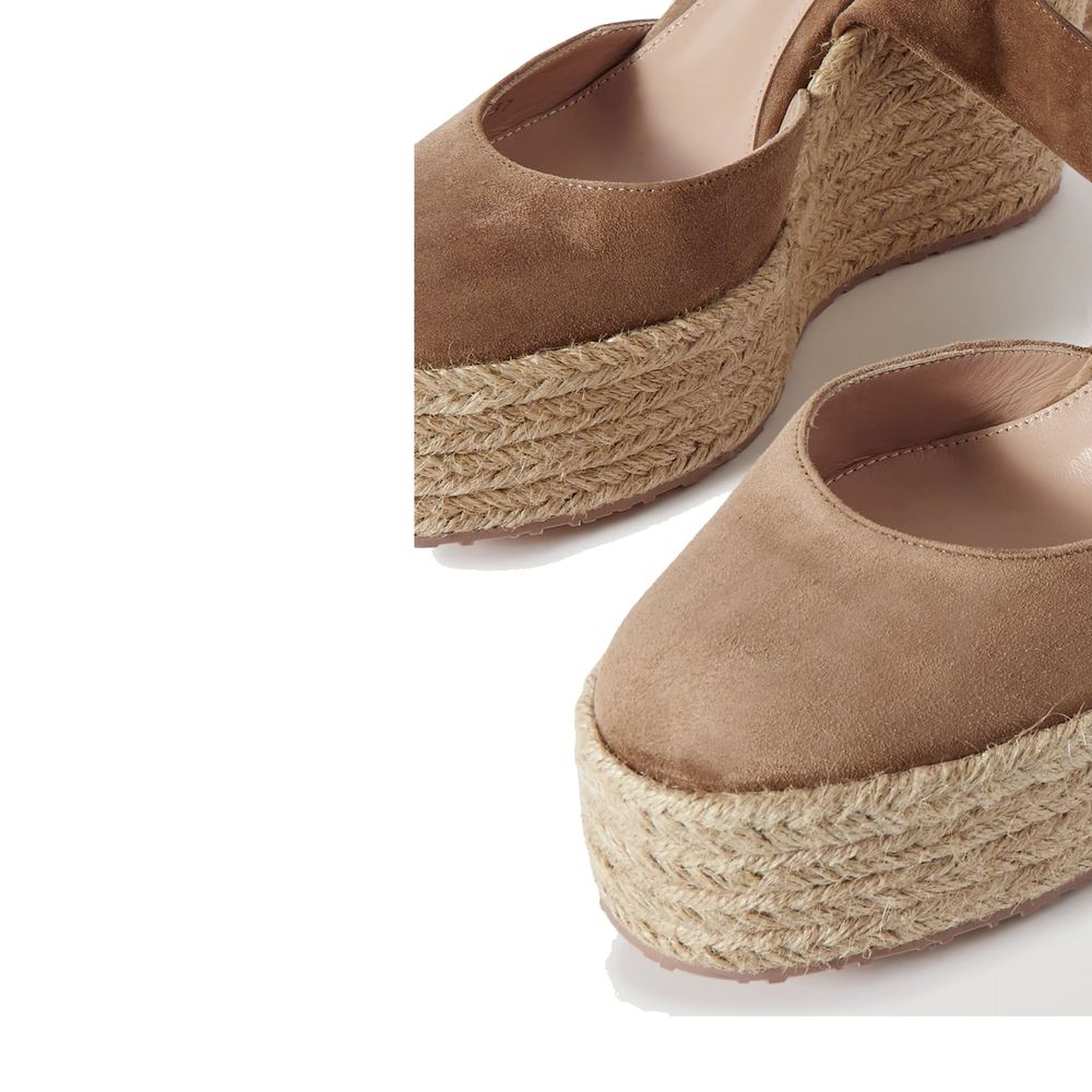 Gianvito Rossi Beige Calfskin Espadrilles Curated Luxury Accessories by Orvyn