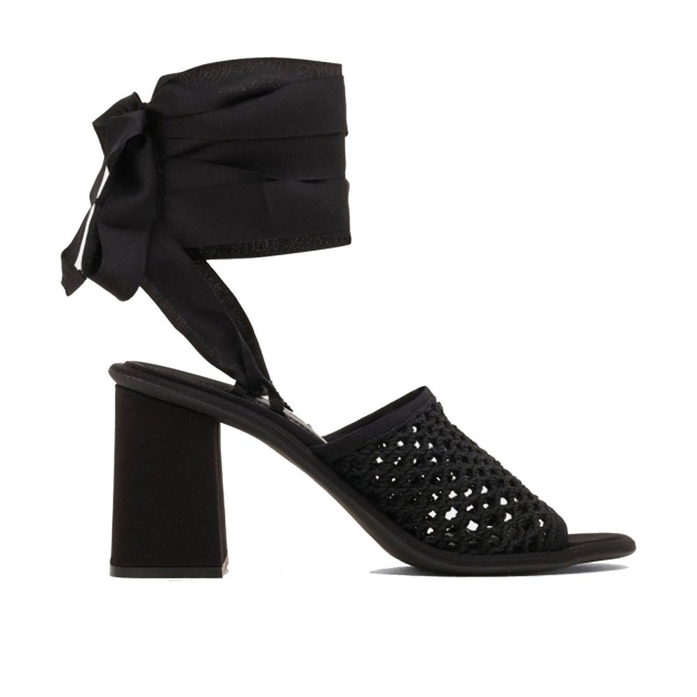 Miu Miu Black Fabric Strap-On Sandals Curated Luxury Accessories by Orvyn